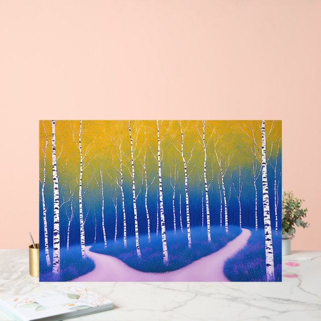 Eine Gabel in der Zeit - Eine Waldlandschaft Acrylschild (Hochzeit)