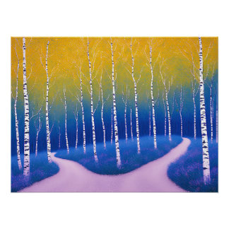 Eine Gabel in der Zeit - Eine Waldlandschaft Poster