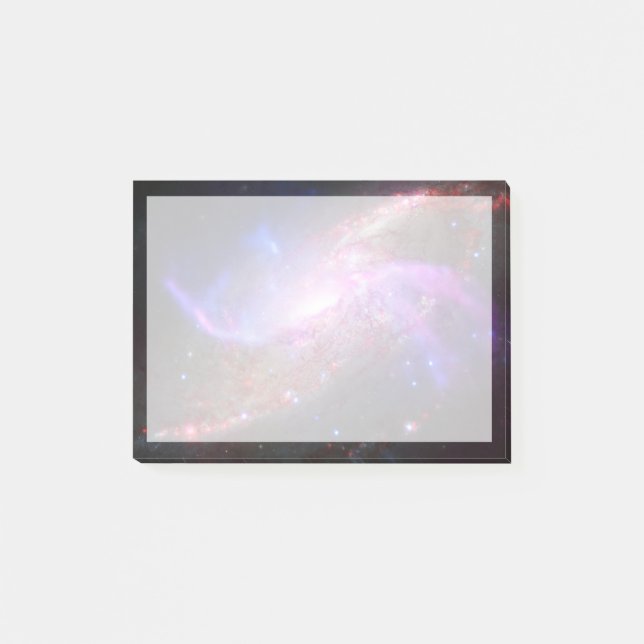 Eine galaktische Lichtshow in Spiralgalaxie Ngc 42 Post-it Klebezettel (Vorderseite)