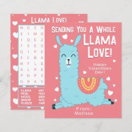 Eine ganze Lama-Liebe-Klassenzimmer Valentinstag-K