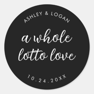 Eine ganze Lotto-Liebe-Gastgeschenk Hochzeit Runder Aufkleber