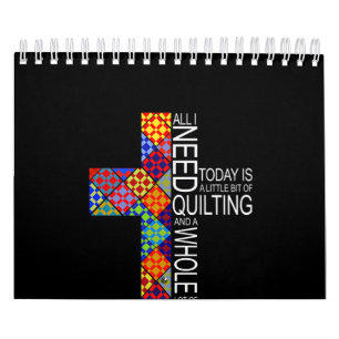 Eine ganze Menge von Jesus und Quilting Sewing Cro Kalender