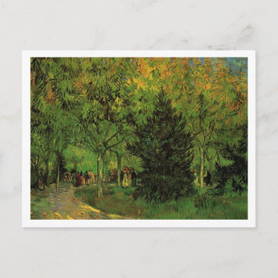Eine Gasse im öffentlichen Garten in Arles Postkarte