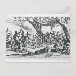 Eine Geburt in einem Sinti und Roma Camp Postkarte