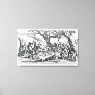 Eine Geburt in einem Sinti und Roma-Lager Leinwanddruck