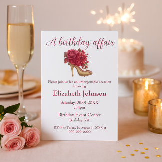 Eine Geburtstagsaffäre mit hohen Absätzen Einladung