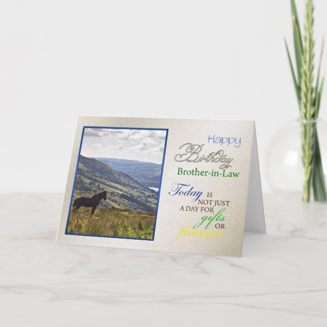 Eine Geburtstagskarte für den Schwager. Karte (Vorderseite)