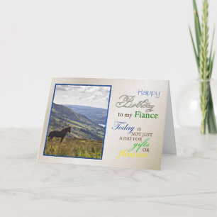 Eine Geburtstagskarte für Verlobte. Karte