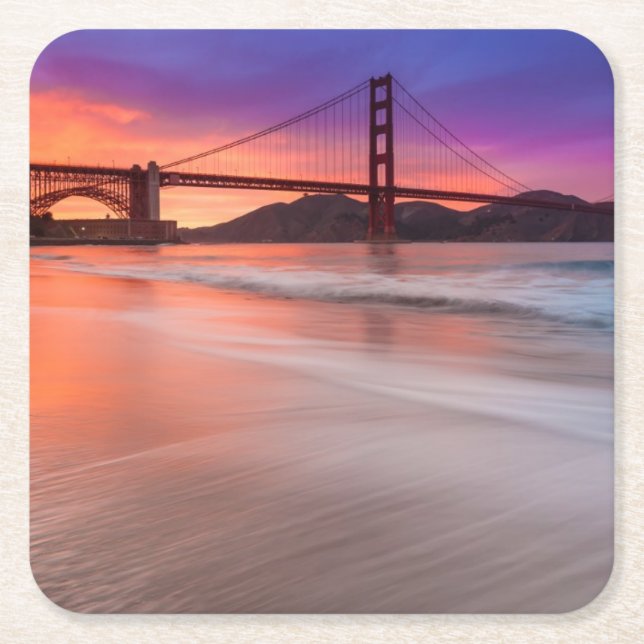 Eine Gefangennahme von San Franciscos Golden gate Rechteckiger Pappuntersetzer (Vorderseite)