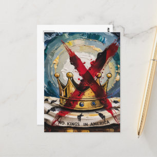 Eine gekreuzte Krone und keine Könige in Amerika Postkarte