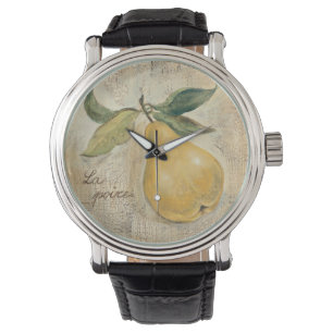 Eine gelbe Birne Armbanduhr