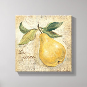 Eine gelbe Birne Leinwanddruck