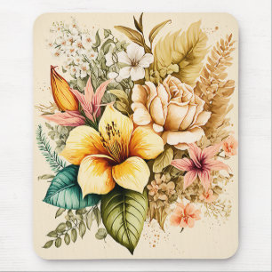 Eine gelbe Blume Bouquet für Ihre Valentine Mousepad