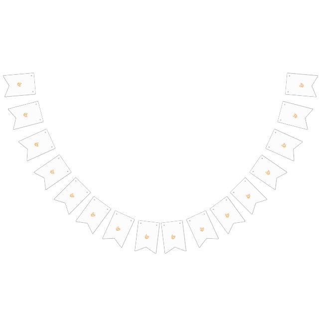 eine gelbe Blume mit Blätter auf weißem Hintergrun Wimpelkette (Alle)