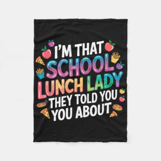 Eine geliebte Cafeteria-Atmosphäre Lunch Lady serv Fleecedecke