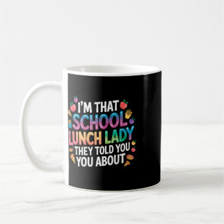 Eine geliebte Cafeteria-Atmosphäre Lunch Lady serv Kaffeetasse