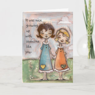 Eine gemeinsame Kindheit - Geburtstagskarte Karte