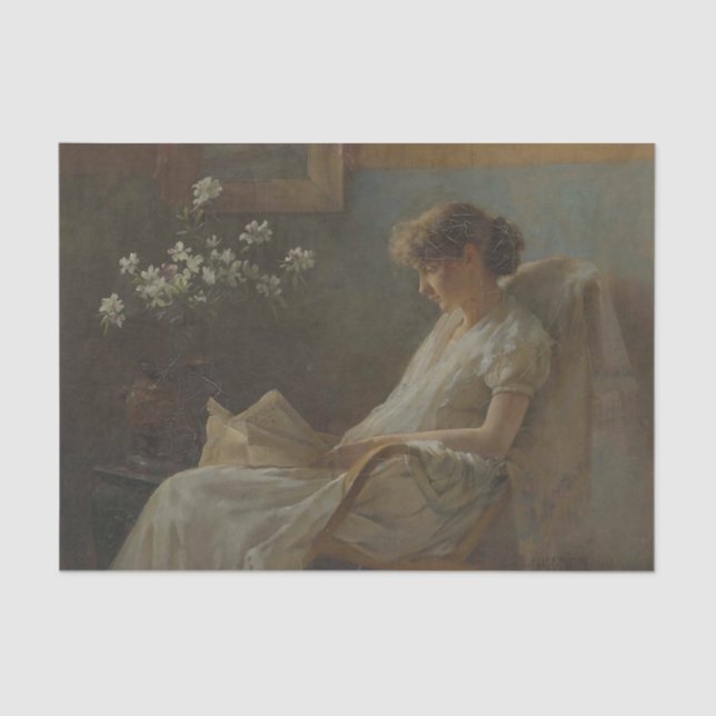 Eine gemütliche Ecke von Charles Courtney Curran Seidenpapier (Vorderseite)