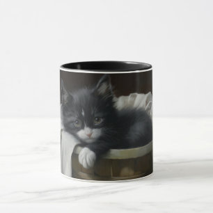 Eine gemütliche Kätzchen Tasse