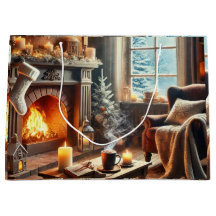 Eine gemütliche Winterlandschaft am Kamin