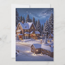 Eine gemütliche Winzernacht, die den Weihnachtsman Feiertagskarte