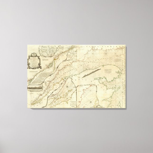 Eine genaue Darstellung des Flusses St Lawrence Leinwanddruck (Vorderseite)