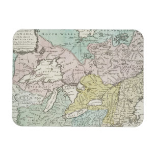 Eine genaue Karte von Kanada, 1761 Magnet