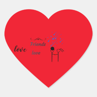 Eine Geschenktasse für einen lieben Freund Herz-Aufkleber