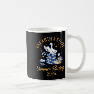 Eine Geschichte ans Licht bringen Gans liest ein B Kaffeetasse