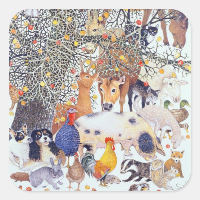 Eine geschmackvolle Leckerei Quadratischer Aufkleber (Vorderseite)