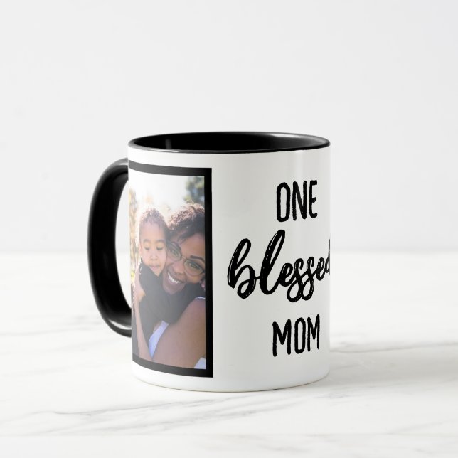 Eine gesegnete Mama | Kundenspezifisches Foto des  Tasse (Vorderseite Links)