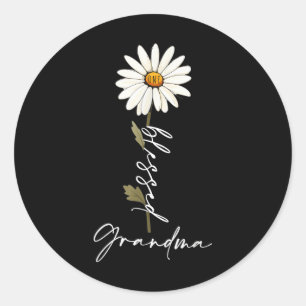 Eine gesegnete Oma Nonna Gigi Granny Nana Mama Je Runder Aufkleber