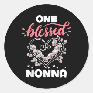 Eine gesegnete Oma Nonna Gigi Granny Nana Mama Je Runder Aufkleber