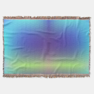Eine gewebte farbenfrohe Decke mit Farbverlauf und