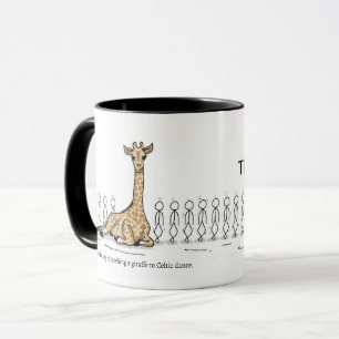 Eine Giraffe für keltische Tanz-Tasse lehren Tasse