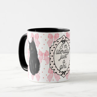 Eine Girl Coquette Cat Pink Girly Tasse