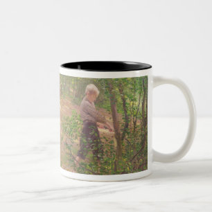 Eine Girlande der Blumen, 19. Jahrhundert Zweifarbige Tasse