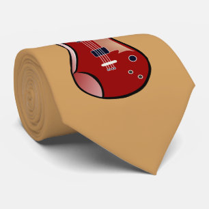 Eine Gitarre auf einer Krawatte