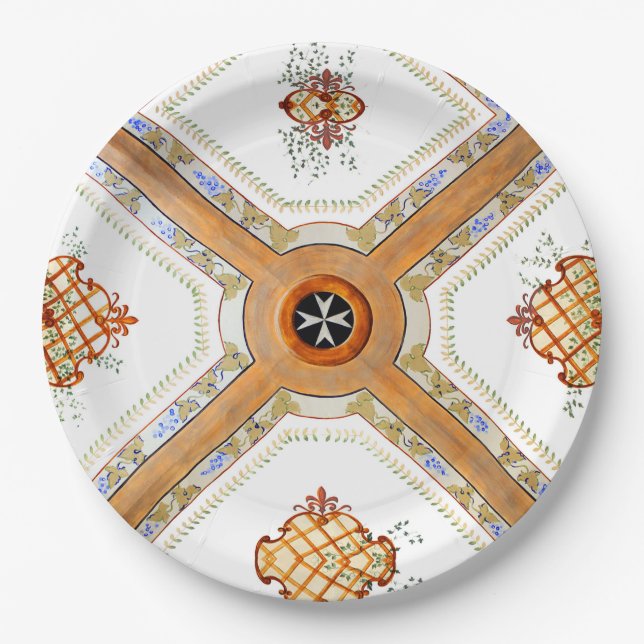 Eine Glasdecke. Pappteller (Vorderseite)