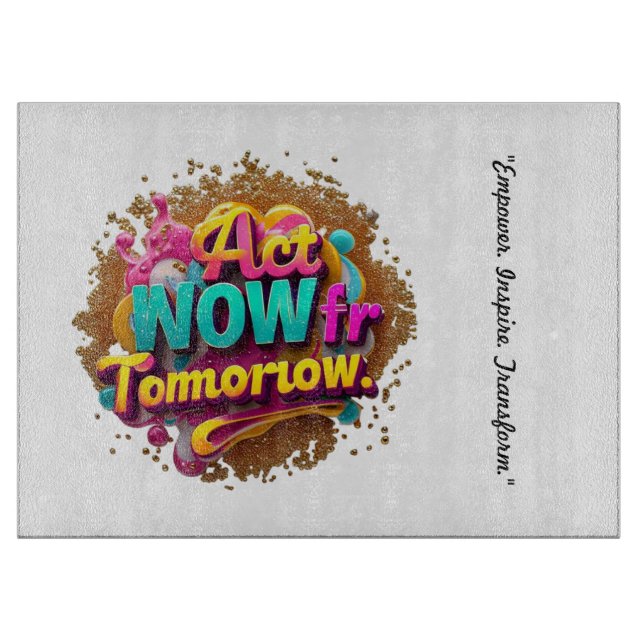 "Eine gläserne Zukunft fängt hier an" Schneidebrett (Vorderseite)