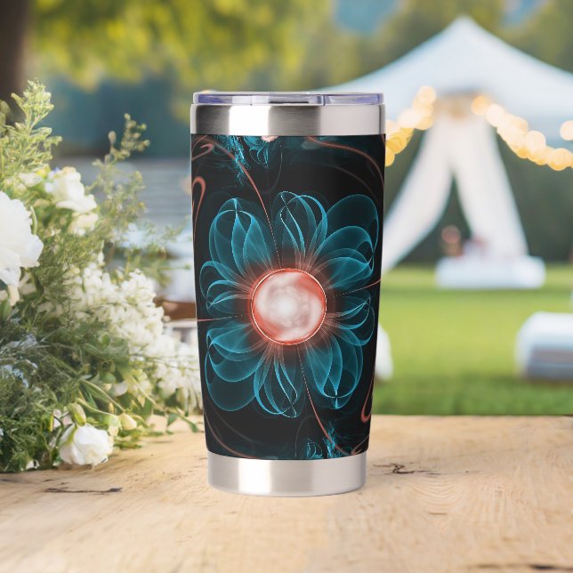 Eine Glitch-Wasserflasche mit tausend Fragen Thermobecher (Hochzeit (gedreht))