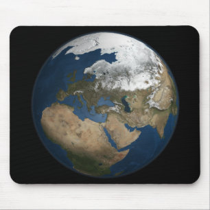 Eine globale Ansicht über Europa und Skandinavien Mousepad