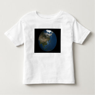 Eine globale Sicht auf Asien mit arktischem Meerei Kleinkind T-shirt