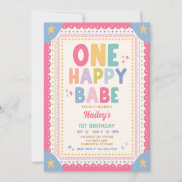 Eine glückliche Babyparty zum 1. Geburtstag eines Einladung