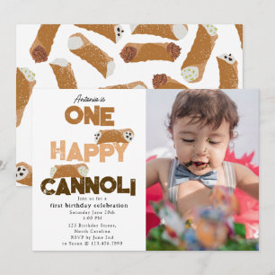 Eine glückliche Cannoli-Einladung 1. Erste Geburt Einladung