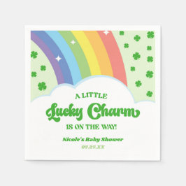 Eine glückliche Charm St. Patrick's Day Baby Dusch Serviette