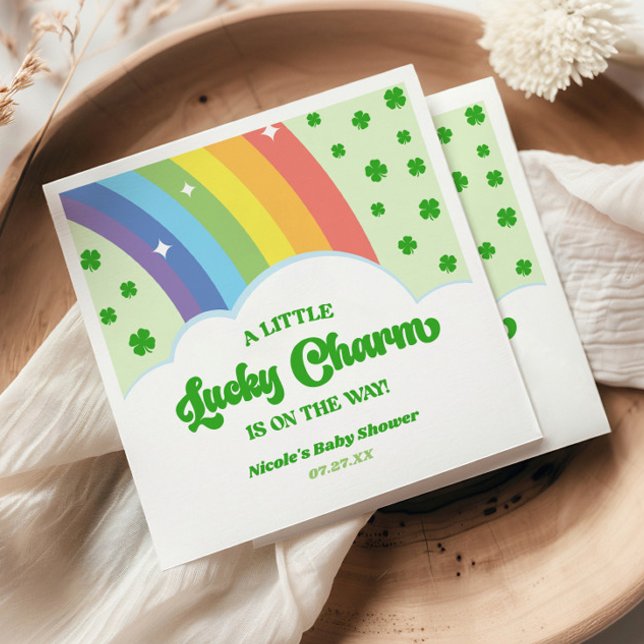 Eine glückliche Charm St. Patrick's Day Baby Dusch Serviette (Von Creator hochgeladen)
