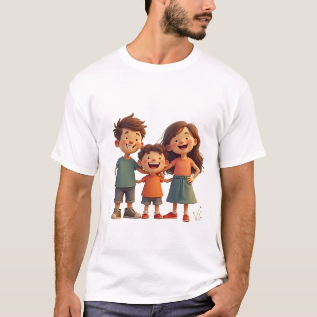 Eine glückliche Familie T-Shirt (Vorderseite)