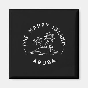 Eine glückliche Insel Aruba Souvenir Sommerurlaub Magnet