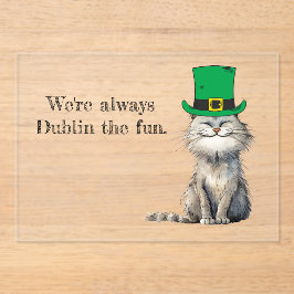 Eine glückliche irische Katze Acryleinladungen